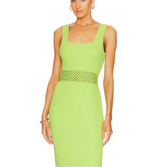 Jonathan Simkhai Loren Compact Crochet Rings Midi Dress - Picture 2 of 11